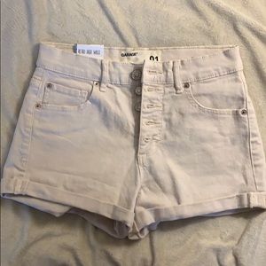 Tan high waisted shorts
